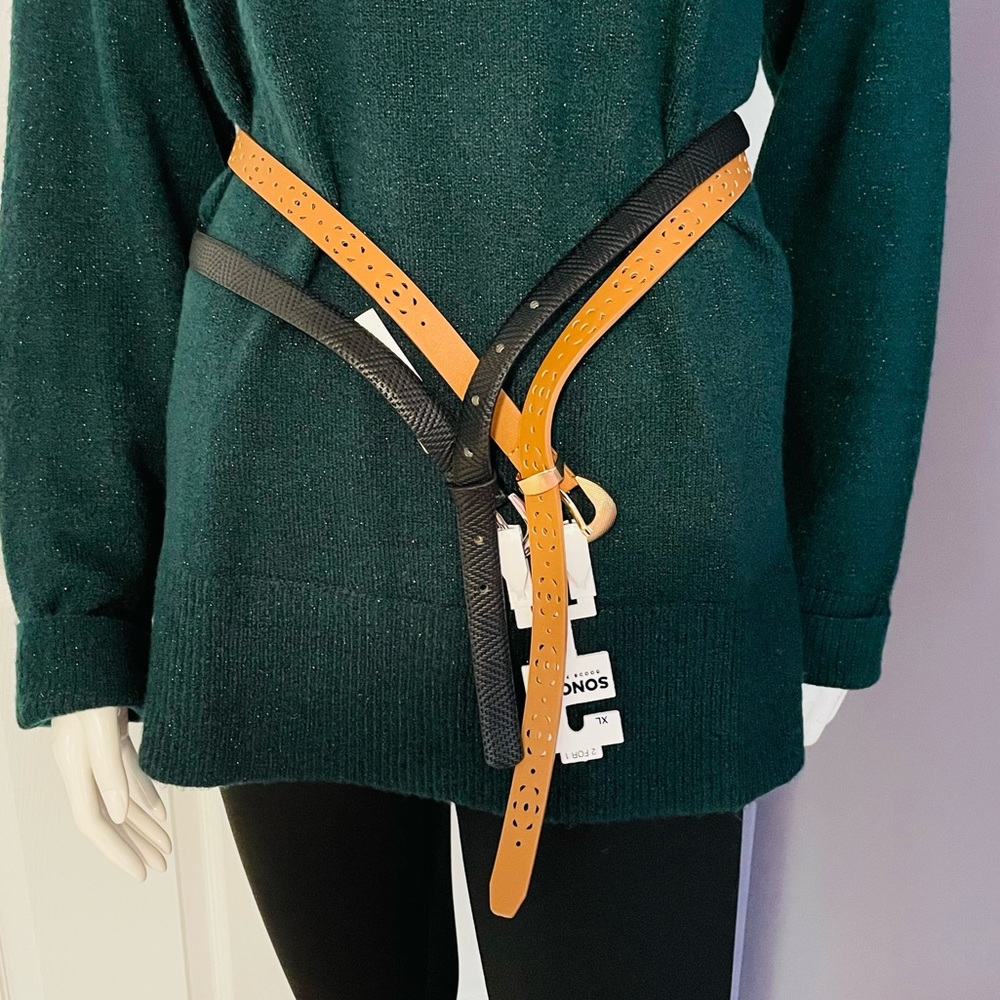 Sonoma Skinny Belt 2-Pack
